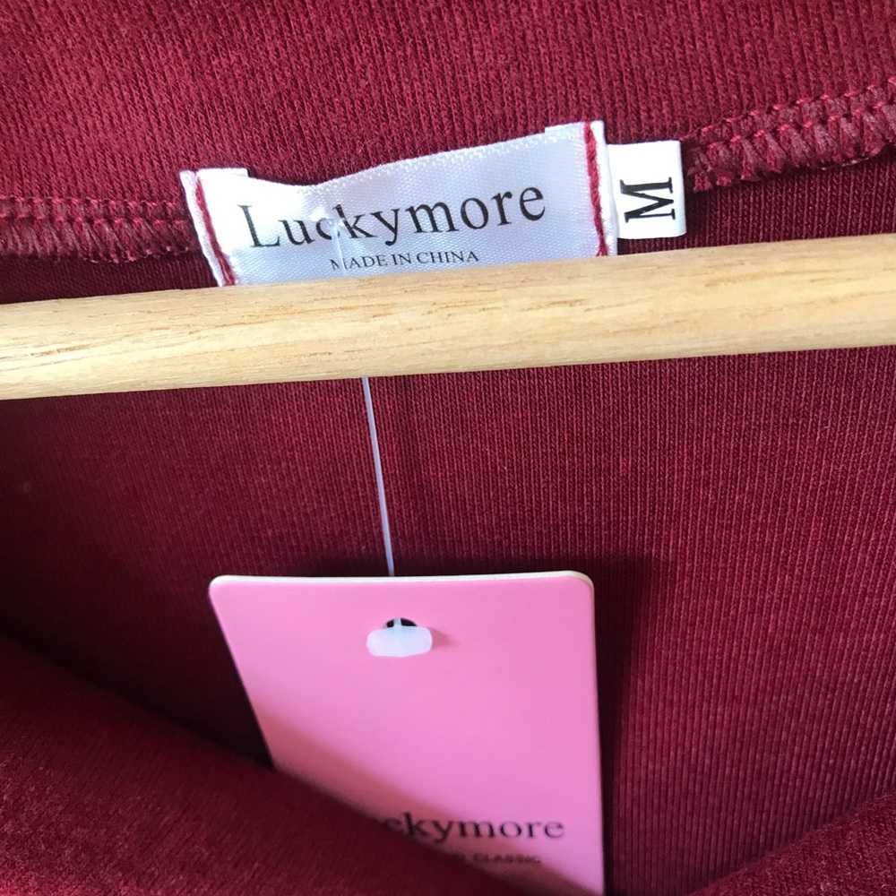 Luckymore Cowl Neck Pullover Long Sleeve Tunic Top with Zipper, Size M - Picture 9 of 16